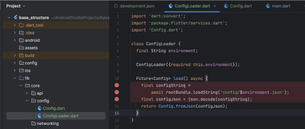 Setting up build variants in Flutter