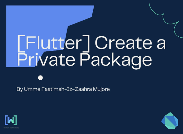 Flutter Create Private Packages
