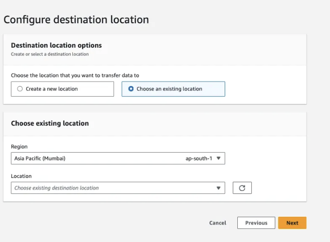 Step 5: In Your Source Account, Create and Start Your DataSync Task